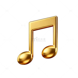 金色音符音乐元素图案