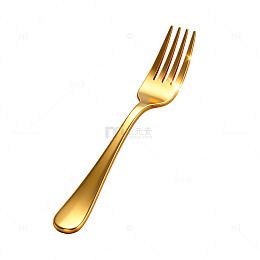 金色叉子餐具
