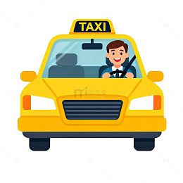 卡通出租车驾驶员矢量素材