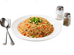 简洁素雅炒饭美食