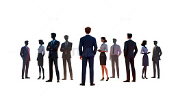 商业人物剪影插画