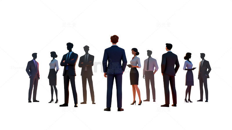 商业人物剪影插画