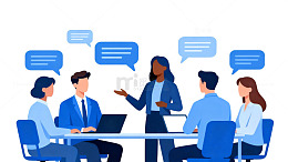 商务会议插画办公场景