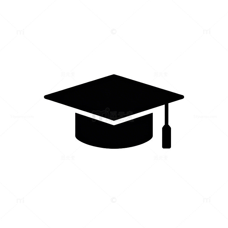 简约学士帽图标