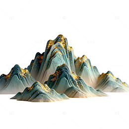 抽象山水艺术画