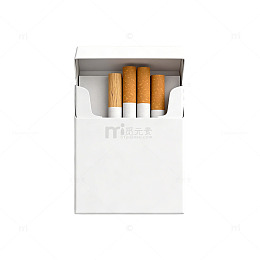 简约白色香烟盒设计图样