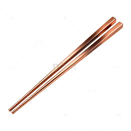 金属质感铜色筷子