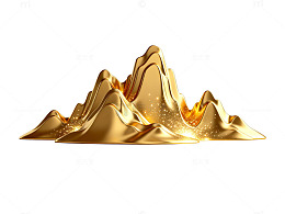 金碧辉煌山峦雕塑