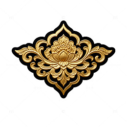 金色莲花纹样装饰图案