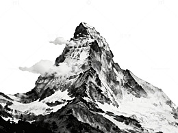 黑白雪山风光片