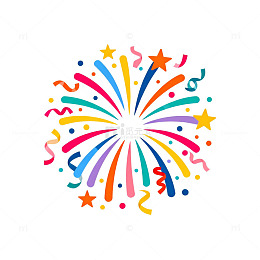 绚丽烟花图案设计元素