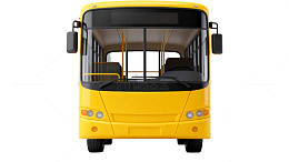 黄色校车模型渲染图