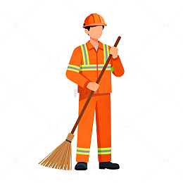工人形象卡通插画素材