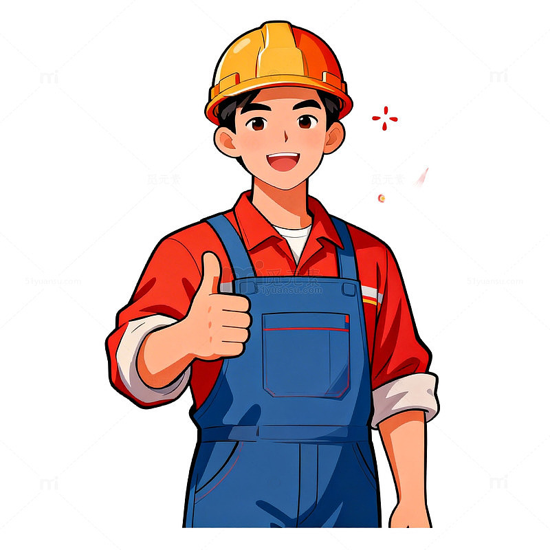 卡通工人形象设计元素