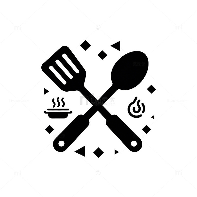 厨房用具图标设计矢量图