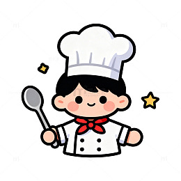 卡通厨师插画设计素材