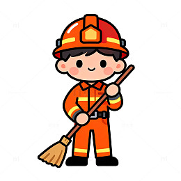 卡通消防员形象矢量设计素材