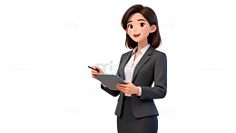 卡通商务女性形象设计元素