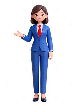 卡通职业女性形象展示