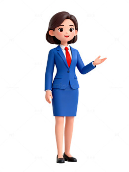 卡通商务女性形象展示图