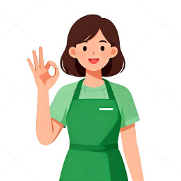 卡通女性家政服务形象