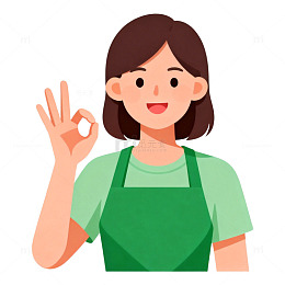 卡通风格女性家务劳动形象矢量素材