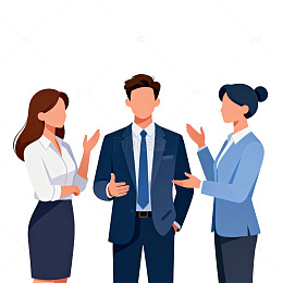 商务洽谈会矢量插画