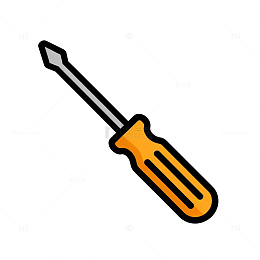 简约风格螺丝刀矢量图标设计素材