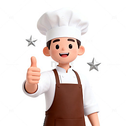 卡通厨师形象插图设计元素