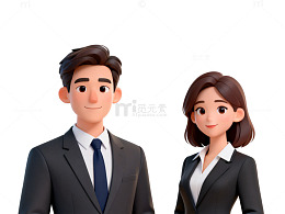商务卡通人物插画设计素材