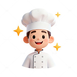 可爱厨师卡通形象设计素材