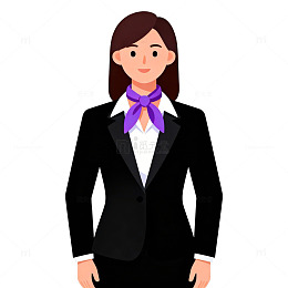 商务女性职业装插画