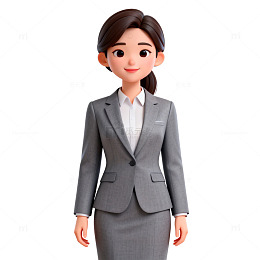 3D职业女性形象插画素材