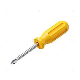 黄色螺丝刀工具特写