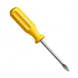 黄色螺丝刀手绘素材