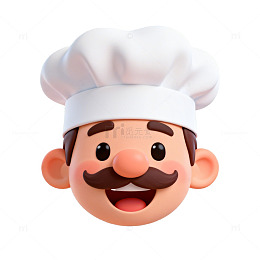 厨师卡通形象头像