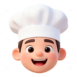 卡通厨师头像设计元素