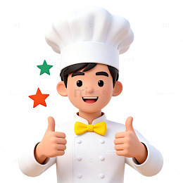 可爱厨师形象卡通设计元素