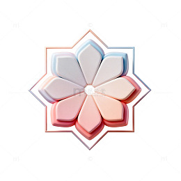 简约几何花朵装饰图案设计