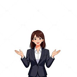 卡通职业女性疑惑表情设计素材