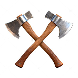 古典斧头工具展示