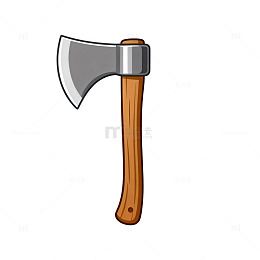 卡通风格斧头插画