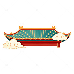 中国传统建筑屋檐插画