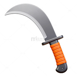 卡通风格镰刀工具插画