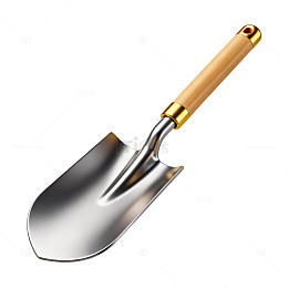 金属质感园艺铲工具展示图