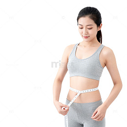 健身女性量腰围