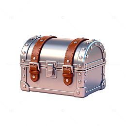 金属质感宝箱三维模型