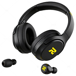 黑色无线耳机产品展示图