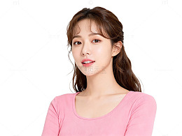 青春少女粉色上衣写真