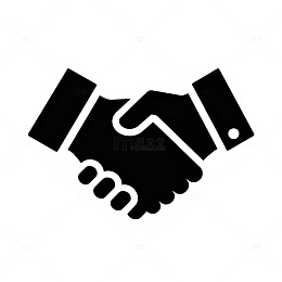 简约风格握手图标矢量素材